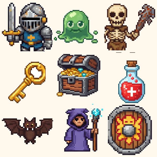 Example game assets: sprites