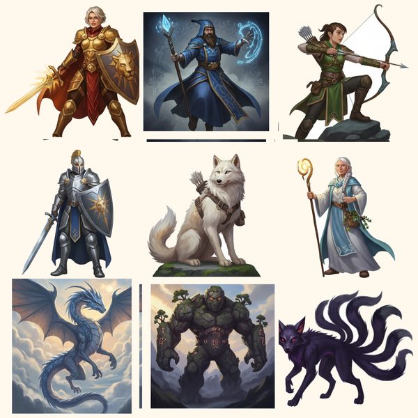 Example battle cards: sprites