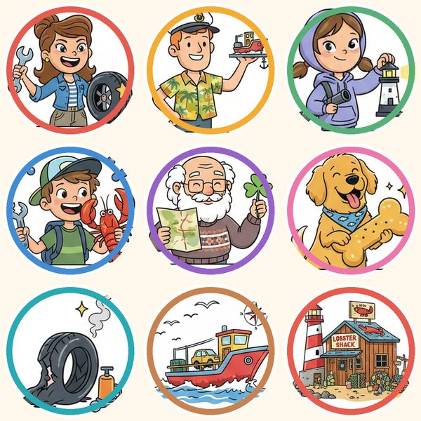 Example race game: tokens